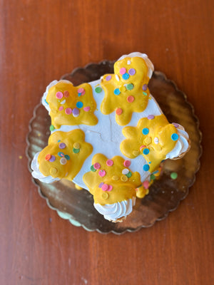 Mini Yellow Side Cone Drip Cake