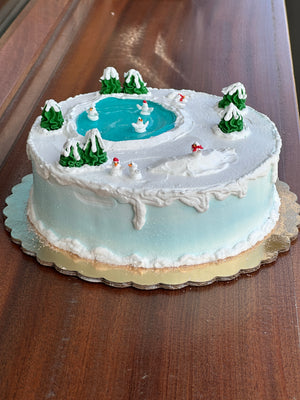 Small Winter Wonderland Cake *Cake of the Month